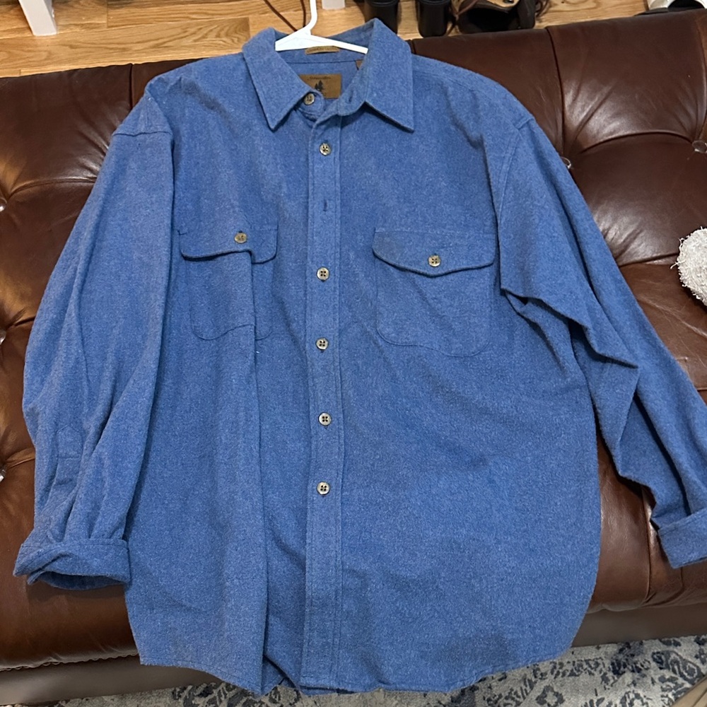St. John's Bay Chambray Blue Shirt Flannel